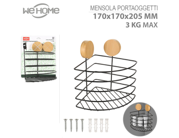 Mensola Angolare, scaffale da Bagno Doccia, Portaoggetti sapone Shampoo...