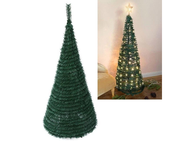 Albero di Natale a cono pieghevole: design moderno e minimalista, 150, 180 e...