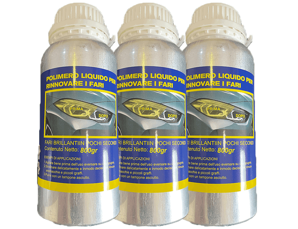 3X Polimero Liquido 800 gr Ricarica per Lucidatura Ripristino e Riparazione...