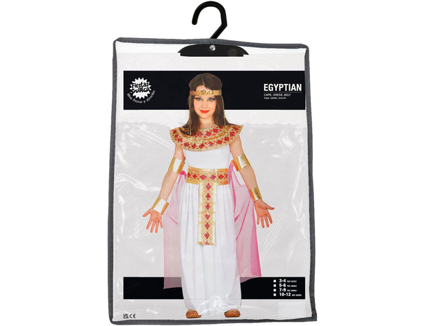Costume da Regina d'Egitto per bambina: vestito, mantella e cintura per...