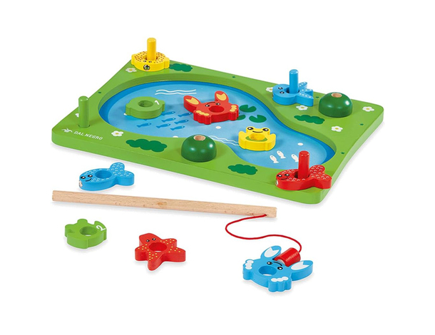 Catch the Fish: Gioco di pesca magnetico in legno per bambini 3+ Educativo,...