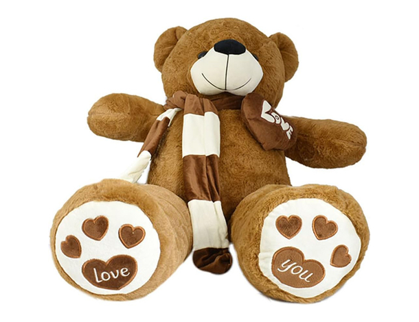 Orso di peluche gigante con scritta "Love You", morbido e romantico: idea...