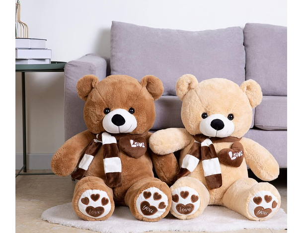 Orso di peluche gigante con scritta "Love You", morbido e romantico: idea...