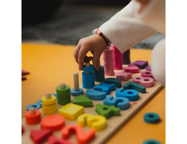 1,2,3... Color: Gioco educativo in legno FSC per bambini 3+ | Impara numeri,...