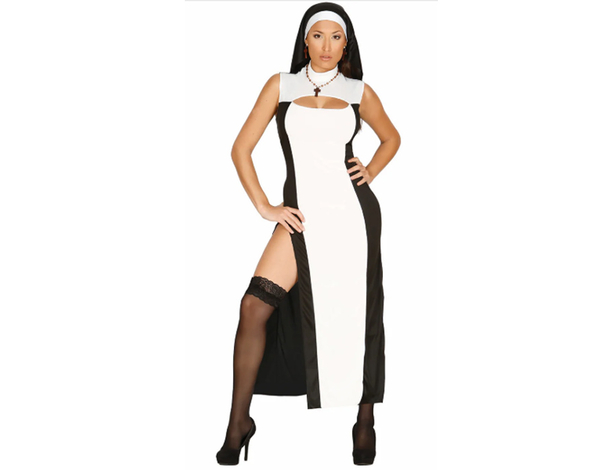 Costume da Suora Sexy per Donna - Ideale per Carnevale, Halloween e Feste a...