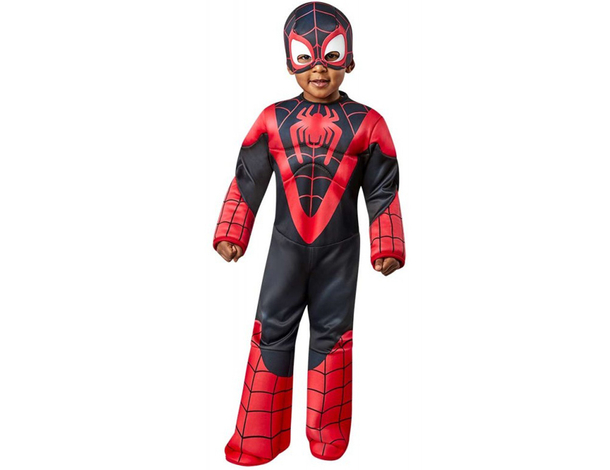 Costume Deluxe Spider-Man Miles Morales bimbo: tuta imbottita, maschera e...