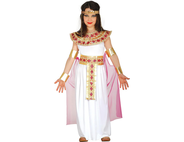 Costume da Regina d'Egitto per bambina: vestito, mantella e cintura per...