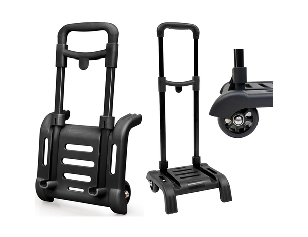 Carrello Porta Zaino Pieghevole per Scuola, Ruote in Gomma, Leggero e...