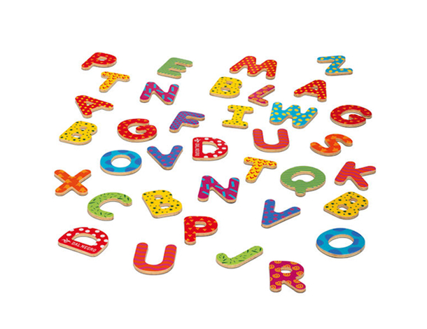 Lettere Magnetiche in Legno FSC per bambini 3+ Gioco educativo per imparare a...