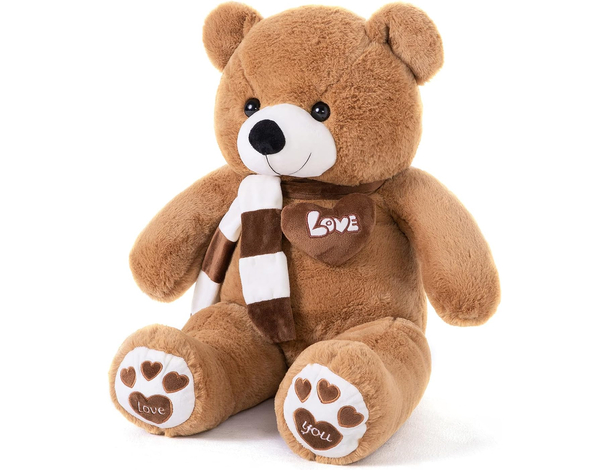 Orso di peluche gigante con scritta "Love You", morbido e romantico: idea...