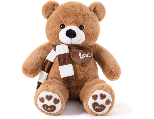 Orso di peluche gigante con scritta "Love You", morbido e romantico: idea...