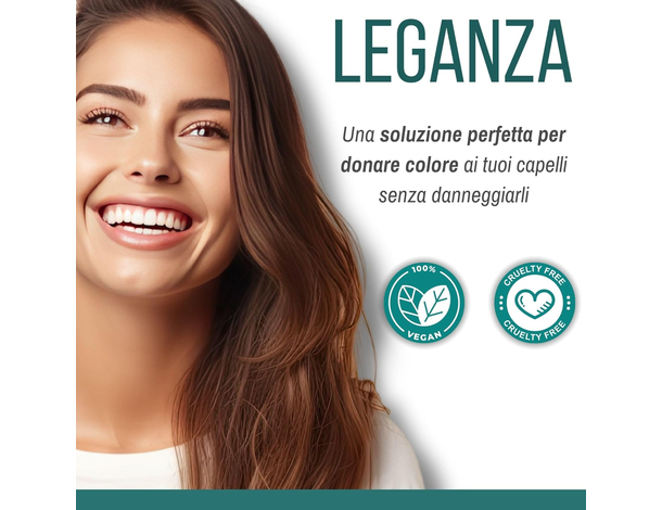 "Leganza" Balsamo colorante naturale per capelli senza ammoniaca con oli...