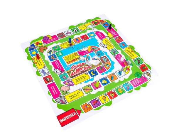 Gioco dell'Oca – Il Classico da Tavolo per 2-6 Giocatori, Divertente Sfida...