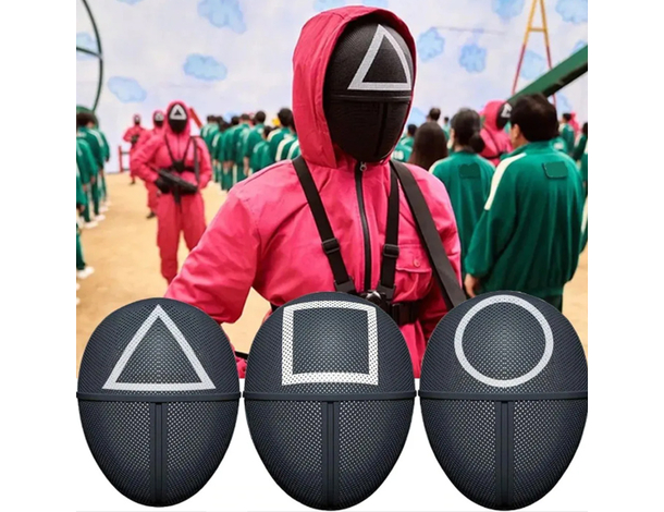 Maschera Squid Game in PVC per adulti, perfetta per Halloween e Carnevale....