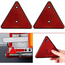 2x Riflettore Catarifrangente Triangolo Triangolare Rosso Rimorchi Roulotte