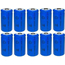 10pz Batterie Ricaricabili LC16340 1300mAh 3.7V Pile Blu Fotocamera Multiuso