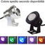 Faretto led 10w rgb proiettore impermeabile multicolore piscina giardino ip67