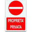 12x Cartello "Proprietà Privata" Plastificato PVC 20x30 cm Segnaletica Divieto