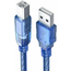 Cavo Stampante 3 Metri USB 2.0 Blu Alta Schermatura PC Notebook MAC Type-B