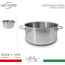 Casseruola in Acciaio Inox Fonda Pentola Bassa da 13.5cm a 31.5cm Gas...