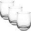 3x Bicchieri da Acqua Mod. Loto 275ml Vino Bicchiere da Tavola in Vetro Cucina