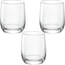 3x Bicchieri da Acqua Mod. Loto 19cl Bicchiere da Tavola in Vetro Cucina Vino