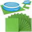 9x Tappetino Verde 78x78 Tappeto per Fondo Piscina Antiscivolo Puzzle Mod.58636