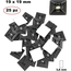 25x supporto adesivo 19x19 mm per fascette autostringenti da 3,6 mm nero cavi