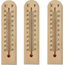 3x Termometro da Muro Parete in Legno Interno Esterno Misura Temperatura C° F°