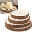 5x Base in Legno Tronco Decorazione Tavola Centrotavola Alzatina Natale (20 cm)