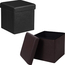 Pouf Contenitore Puff Quadrato in PVC Panca Baule 38x38x38 cm Sgabello Seduta...