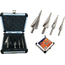 Set di 4 frese coniche allargafori a gradino in acciaio 3-12 4-12 4-20 4-42 mm