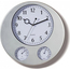 Orologio da Parete con Igrometro e Termometro Cucina Casa 35,5 cm Bianco e...