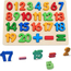 Gioco Educativo Bambini Numeri Puzzle 3D in Legno Colorato Incastro Giocattolo