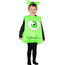 Costume Carnevale alieno verde travestimento mostro neonato 6-12 mesi halloween