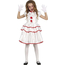 Costume Carnevale pagliaccia assassina vestito clown bambina 5-12 anni festa...