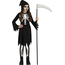 Costume Carnevale tristo mietitore nero vestito morte bambina 3-12 anni festa...