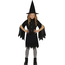 Costume Carnevale Strega di Salem travestimento per bambina 3-12 anni...