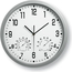 Orologio da Parete Igrometro e Termometro Incorporato 30cm Bianco e Nero Casa...