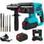 Trapano Tassellatore Martello Demolitore a Percussione 2 Batterie 48Vf SDS