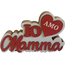 Scritta in Legno Festa della Mamma Scritta Io amo Mamma 12x18cm Rossa