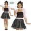 Costume Carnevale donna Anni 50 Girl 50s 1950s Swing vestito taglia M/L (M)