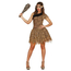 Costume Carnevale primitiva vestito preistorico cavernicola donna adulto S/M (S)