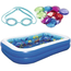 Piscina 3D Gonfiabile Giardino per Bambini 262x175x51cm Avventura Marina