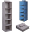 Organizer Armadio Portatutto Pensile 2PZ Tessuto Scarpe Borse 5 Piani...