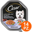 Cesar Selezioni dell'Orto Cibo per Cani con Pollo Carote - 14 Vaschette da 150g