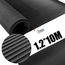 Tappeto in gomma antiscivolo copripavimento rigato nero 1,2x10 m NO PVC