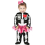 Costume Scheletrina Bambina 18-24 mesi - Tuta con Gonna Tulle Rosa e Fascia,...