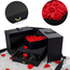 Romantico box regalo con rose profumate a forma di cuore e cassettino:...