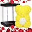 Orso Orsetto di Rose Artificiale gialle, Bouquet di Fiori Regalo romantico,...